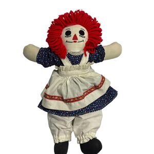 Raggedy Ann Vintage Plush Stuffed Rag Doll